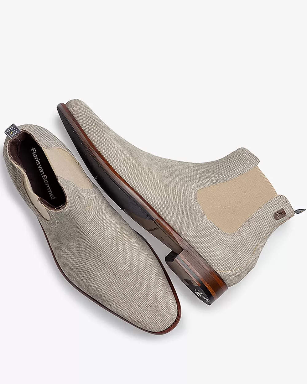 Floris van Bommel Weekend | Chelsea Boots>De Draver 02.04 Weiße Kombi