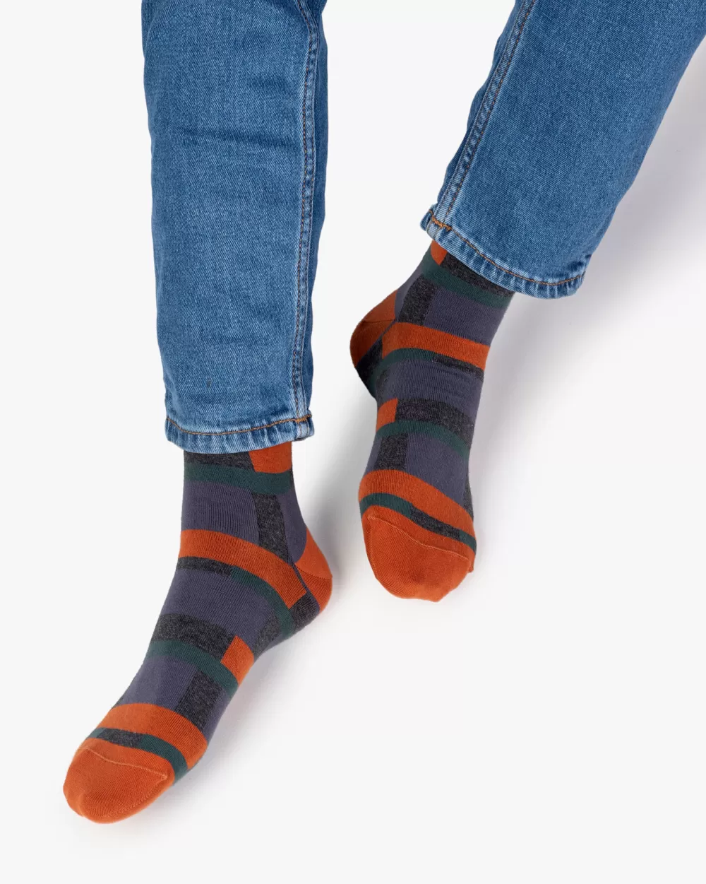 Floris van Bommel Socken>De Sokker 09.02 Multi-colour / Dunkelgrau