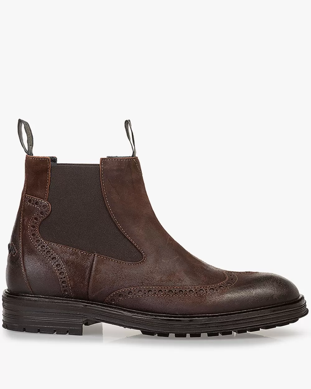 Floris van Bommel Brogues | Chelsea Boots>De Zeker 02.02 Braun