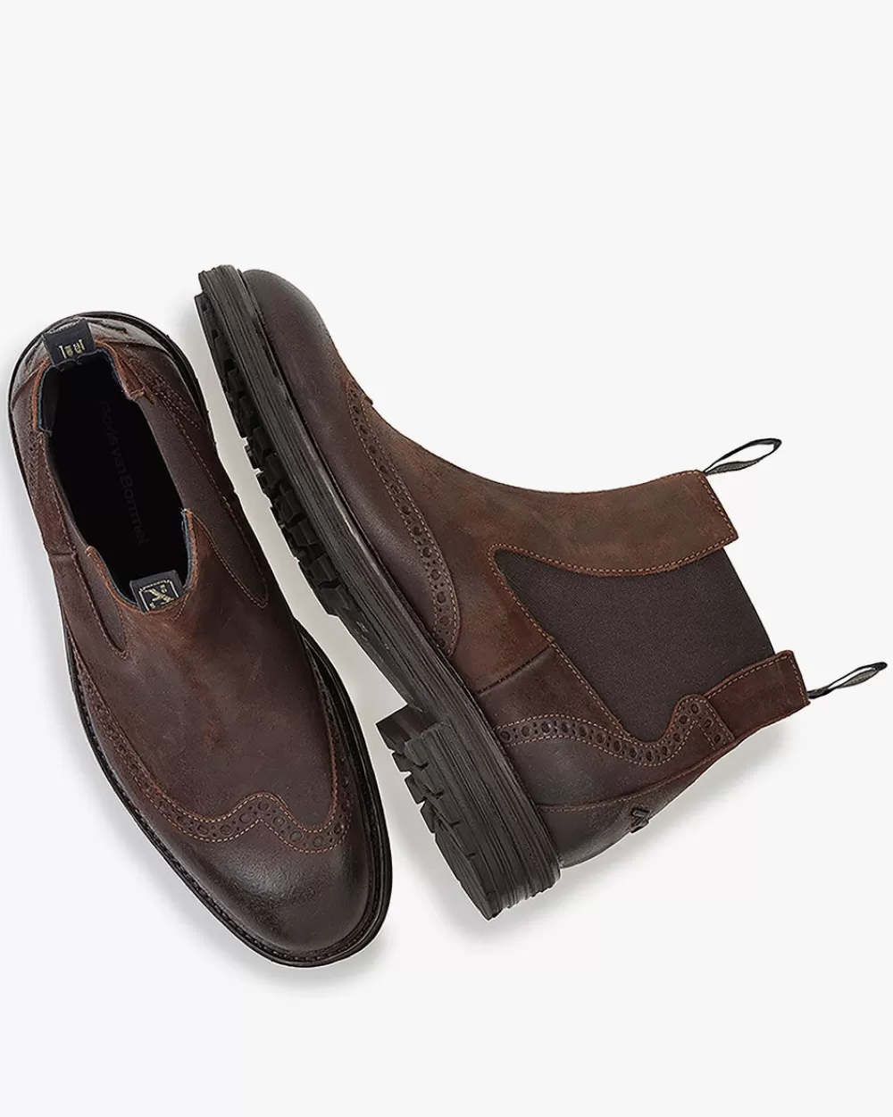 Floris van Bommel Brogues | Chelsea Boots>De Zeker 02.02 Braun