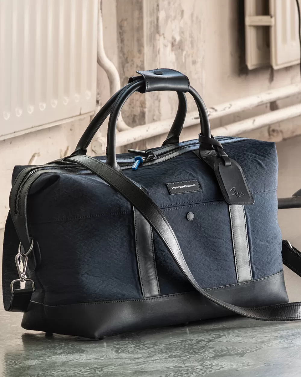 Floris van Bommel Taschen>Overnight-Tasche Textil Blau