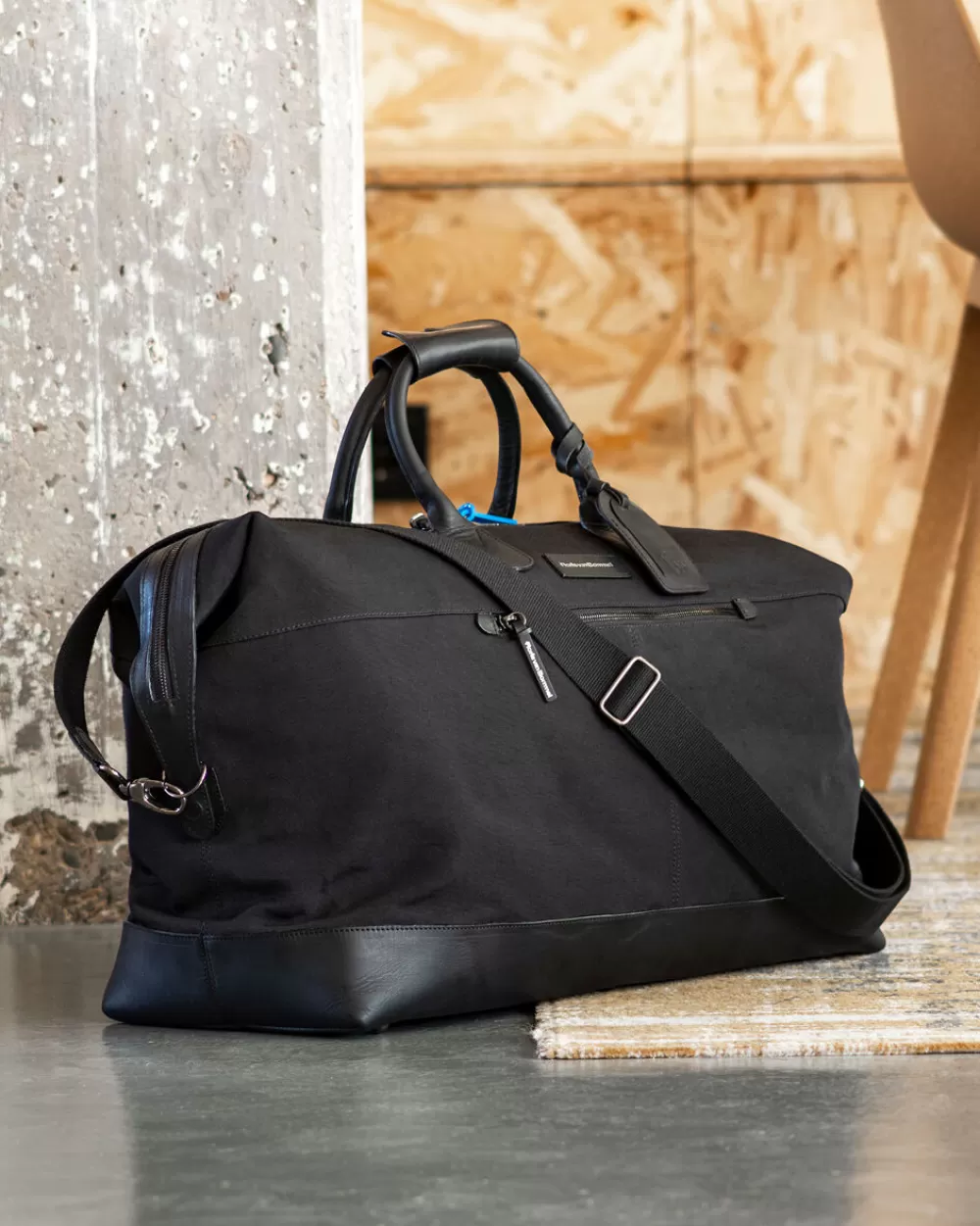 Floris van Bommel Taschen>Weekender-Tasche Textil Schwarz